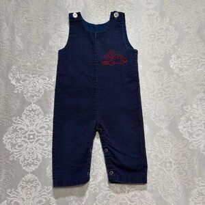 Vintage Royal Heir Corduroy One Piece Overall Navy Size 18 Month